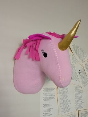 Adorable Unicorn Head Wall Art For Nursery / Kids Room